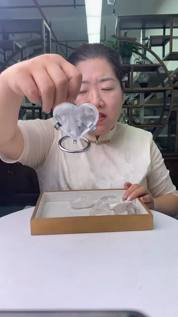 水晶珠宝半成品未镶嵌白水晶爱心D22多样性发其一（配）