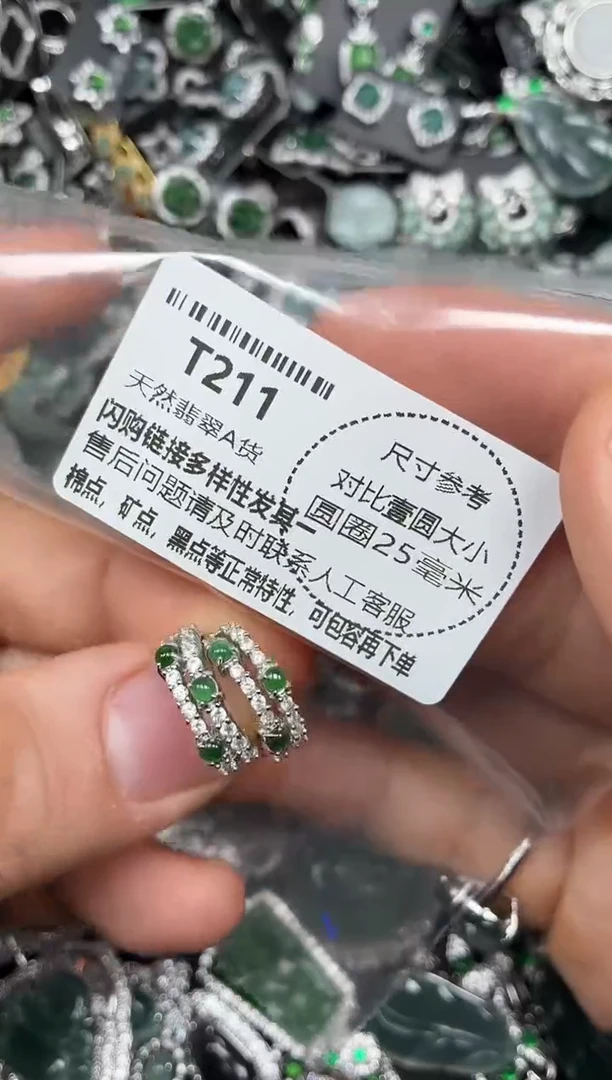 颈饰未镶嵌翡翠T211耳扣