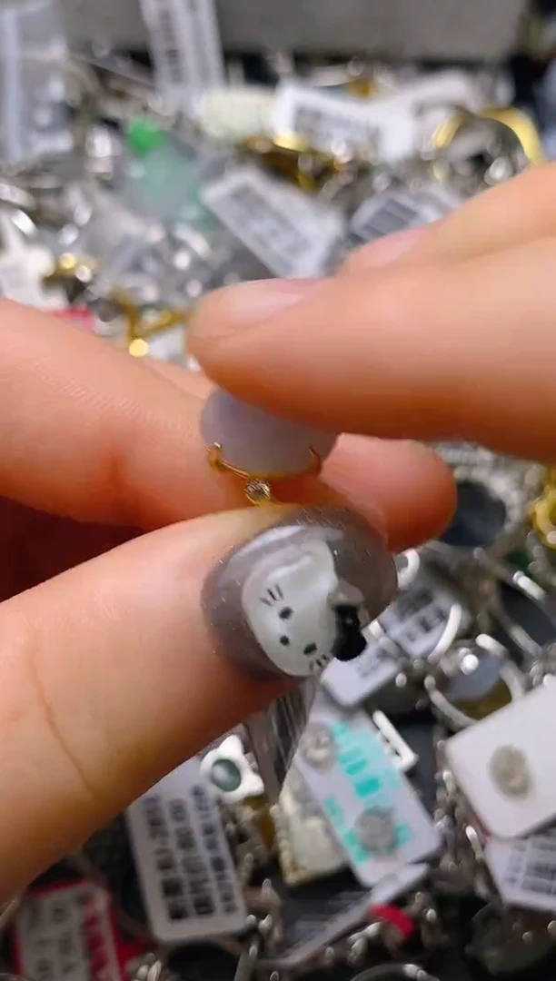 银S925镶嵌戒指翡翠百内无证书