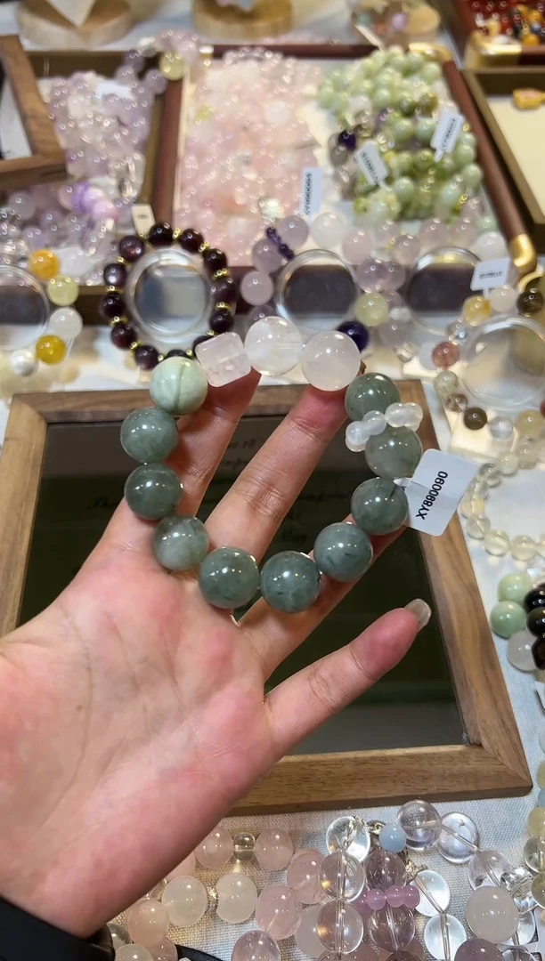 未镶嵌手串水晶绿幽灵水晶手串