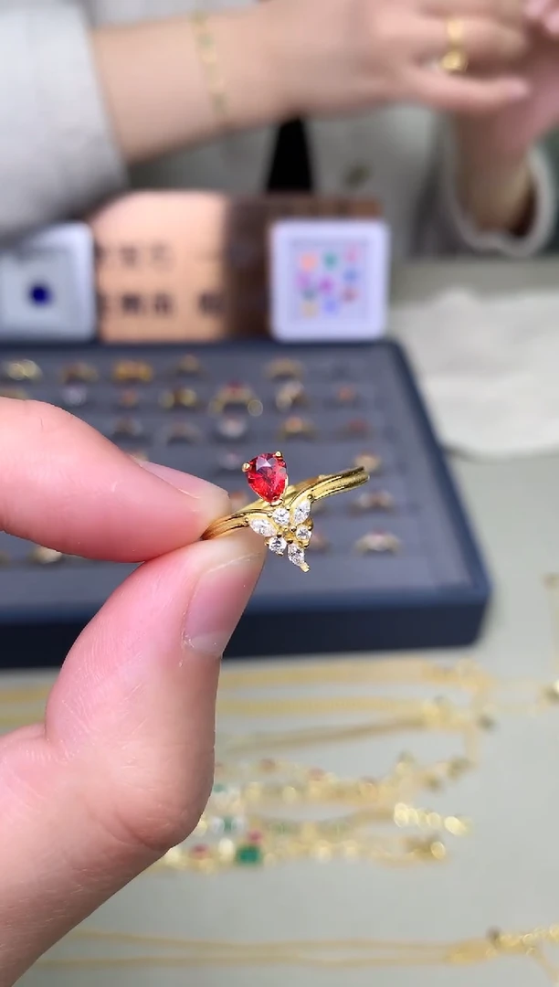 【闪购商品】蓝宝石戒指银S925镶嵌戒指