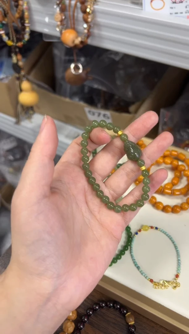 手链未镶嵌和田玉和田玉晴水貔貅搭配款手链[2910]