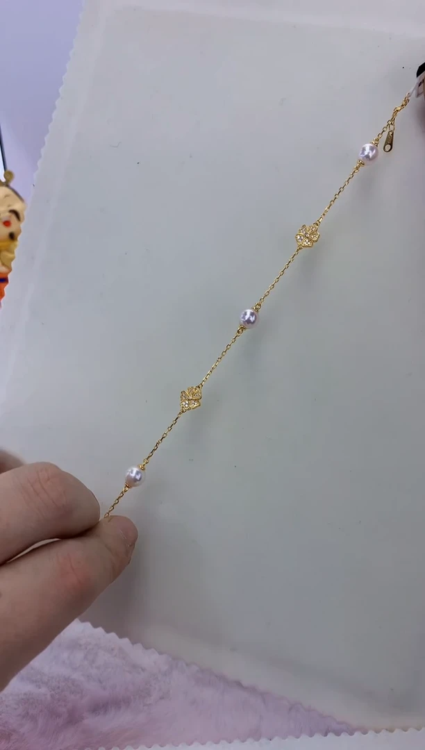 银S925镶嵌饰品海水珍珠设计款手链