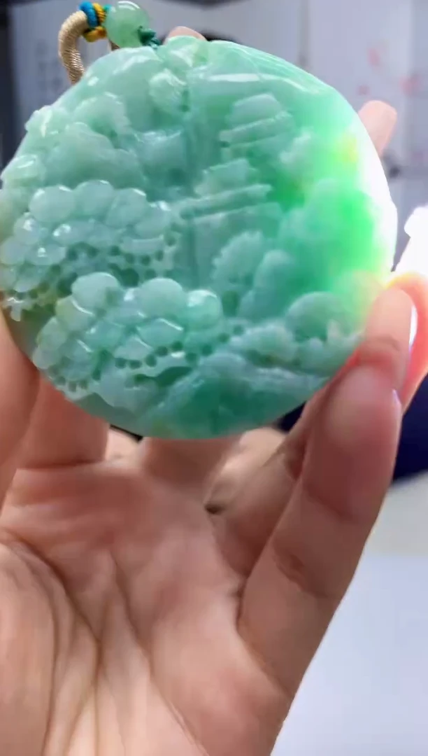 【闪购商品】定制翡翠未镶嵌4812lr-毛货挂件35