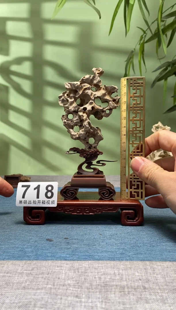 【闪购商品】树脂制品底座 石头是青州玲珑石718号