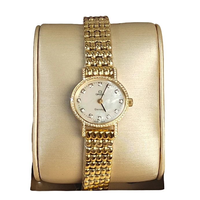 95新 Omega/欧米茄 23mm手动机械GX5580后镶钻日内瓦瑞士