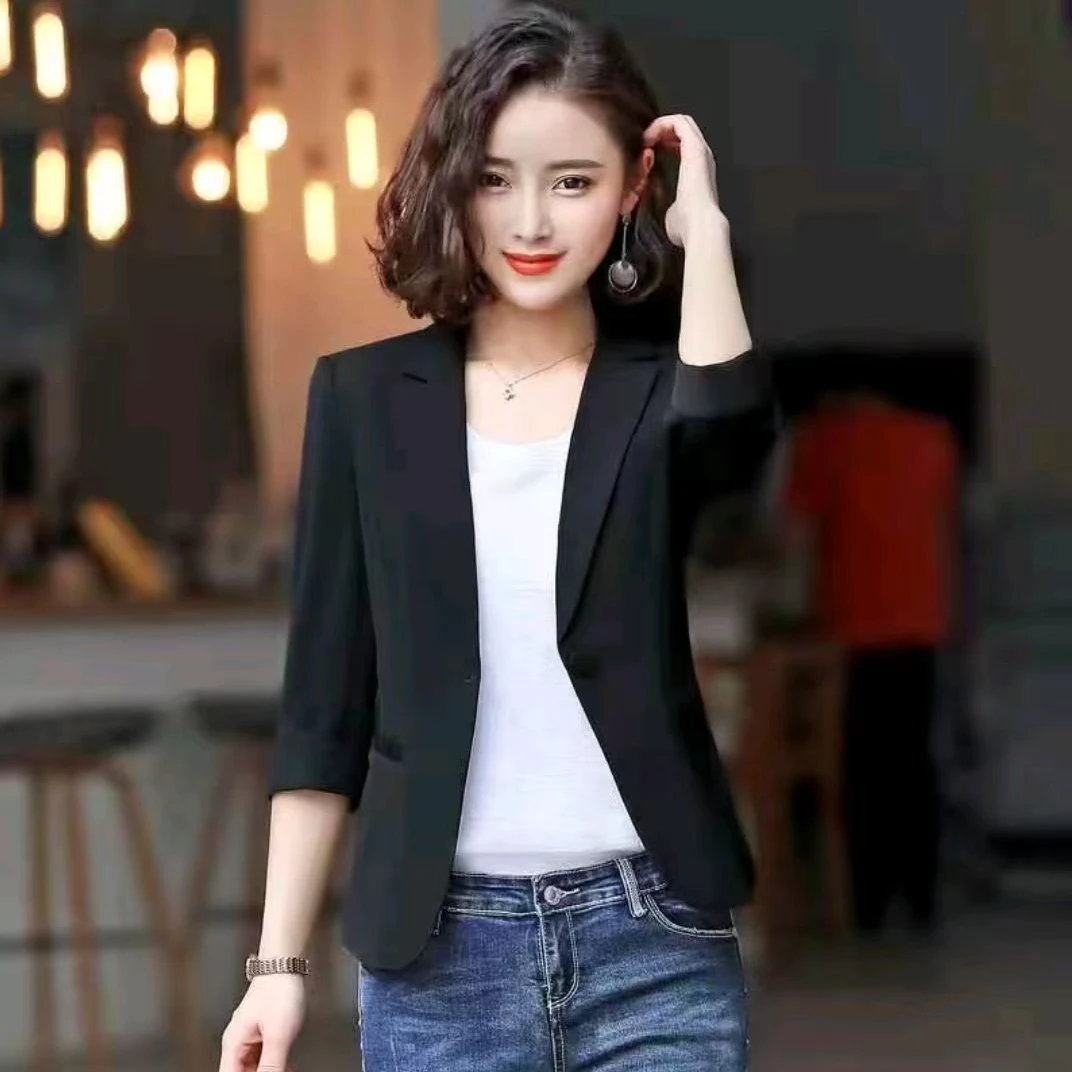 春夏款小西装外套薄款气质修身显瘦百搭高级感时尚休闲女士西装