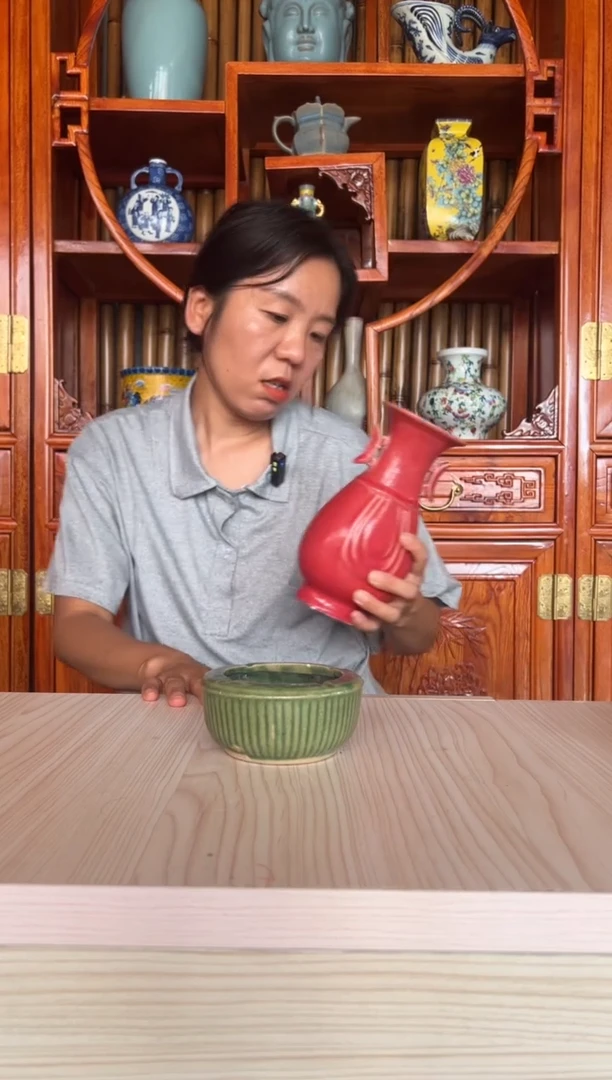 摆件精美仿古瓷器摆件烟灰缸