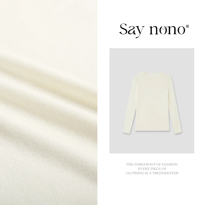 懒猫nono│Saynono 秋冬莫代尔山羊绒圆领长袖衫/XXHM22699