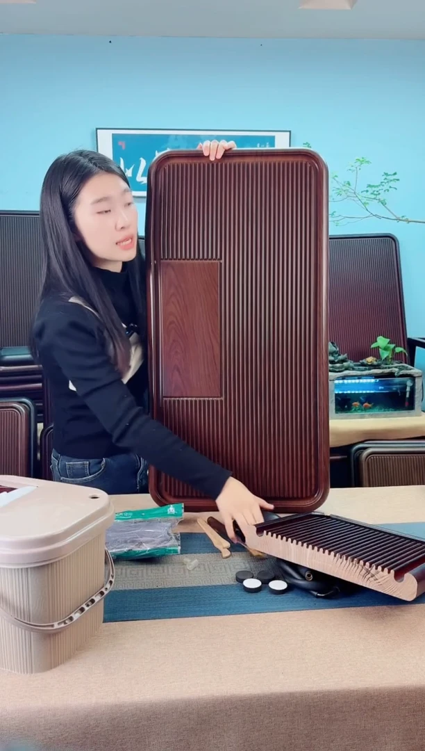 细***味80*40*4凌龙黄色款式茶盘