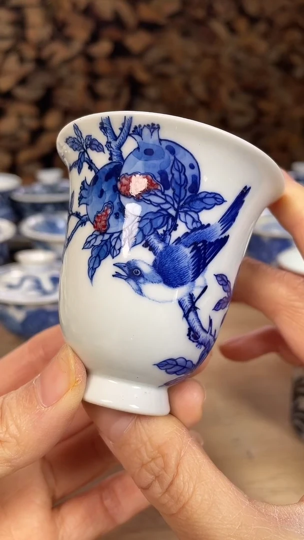 杯子瓷i*e景德镇手工手绘陶瓷