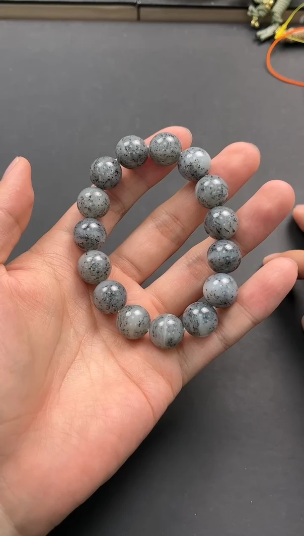 未镶嵌手串和田玉若羌青花手串卡14微色差