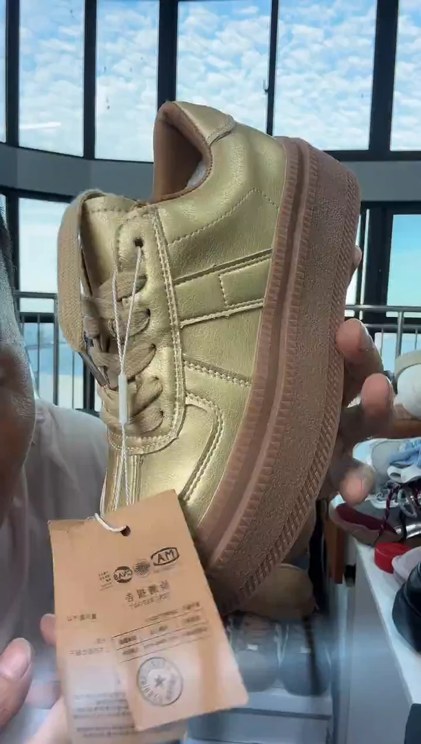 鱼嘴鞋积****O金色橡胶底35