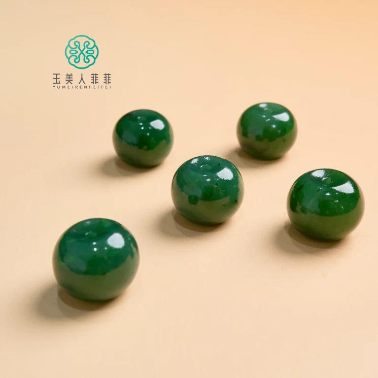【春日珠宝】 菲菲珠宝好*44294碧玉鼓珠约16*13mm*多样性发一