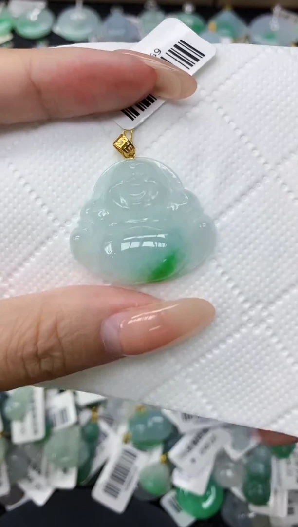 颈饰18K金镶嵌翡翠11111111111