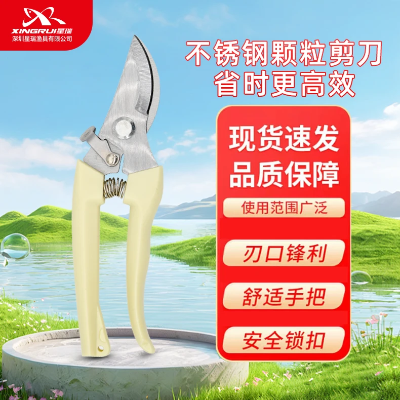 铸星龙王颗粒剪不锈钢园艺修枝剪家用果树花卉摘果剪省力修剪工具