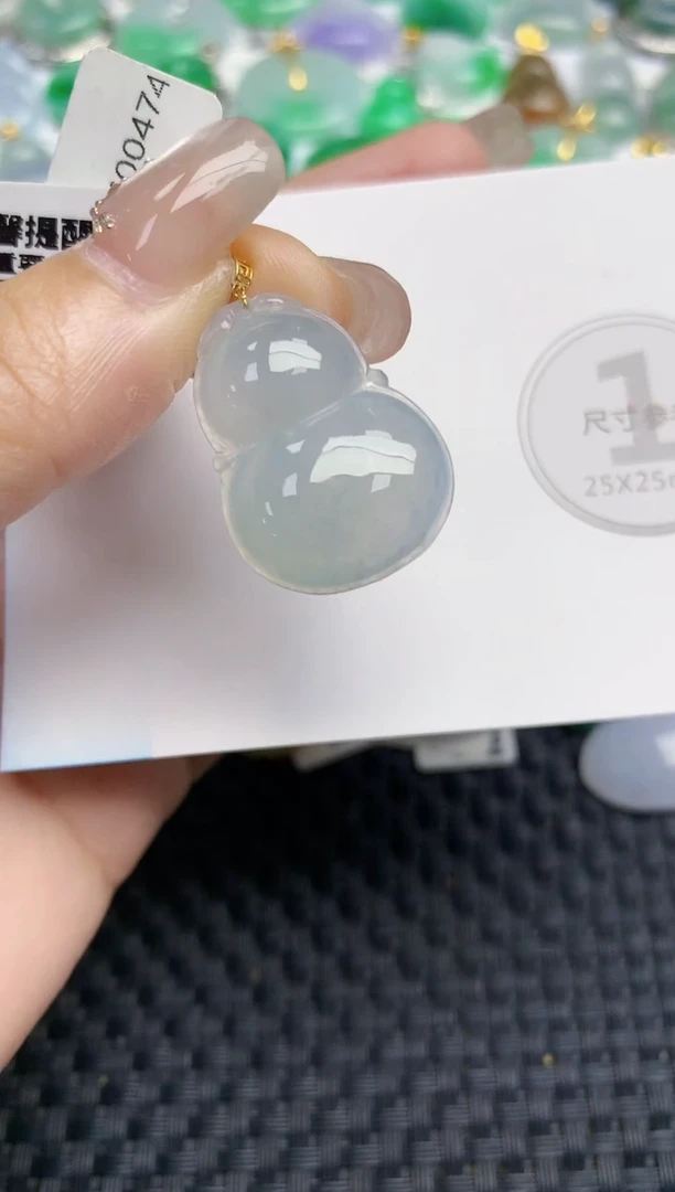 颈饰18K金镶嵌翡翠天然缅甸A货翡翠百元以上9元证书费自理