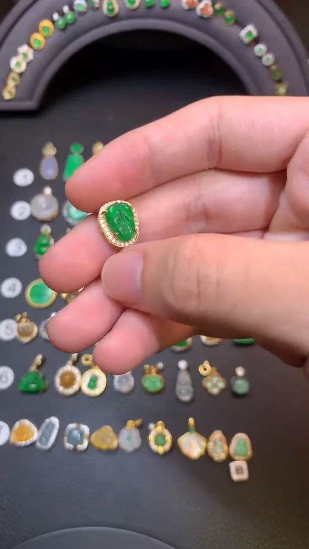 吊坠(不含链)银S925镶嵌翡翠1