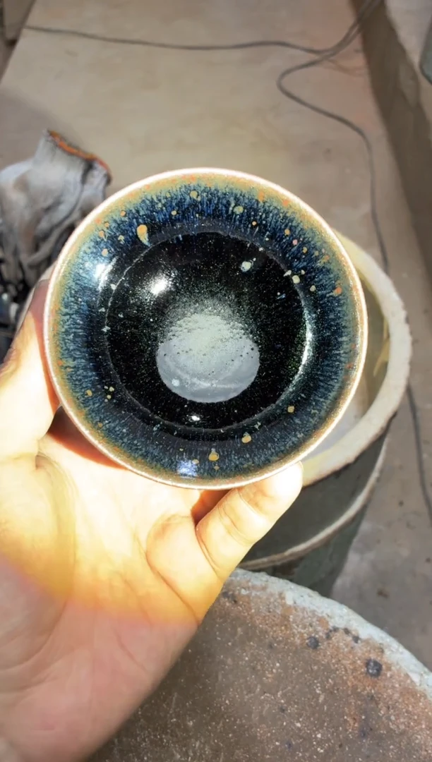 茶盏真柴烧建盏换点柴火
