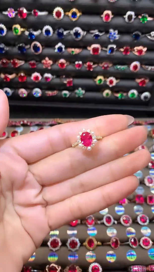 【闪购商品】红宝石戒指银S925镶嵌79