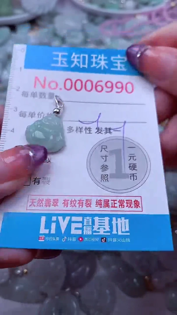 翡翠未镶嵌吊坠(不含链)6990