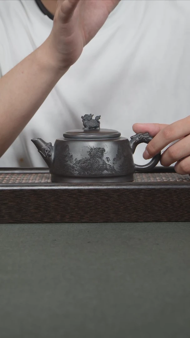 茶壶紫砂宜兴紫砂300cc0398