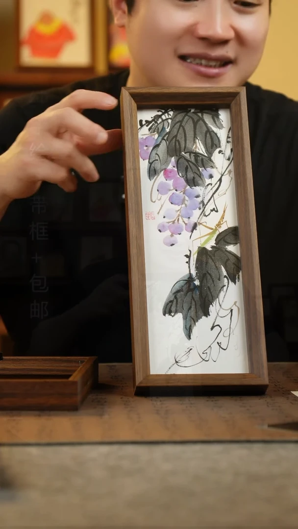 国画12.5*31.5纯手绘国风国画摆台