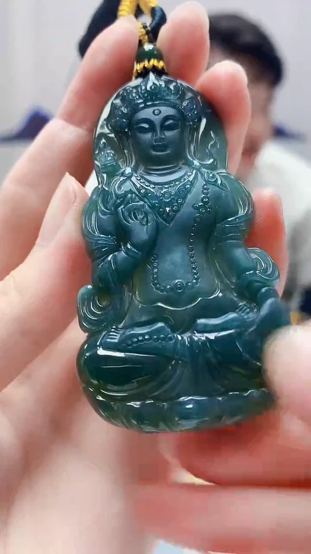 未镶嵌定制翡翠5060zm-毛货挂件人物23