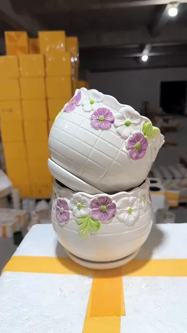 高温陶瓷花盆+Q166