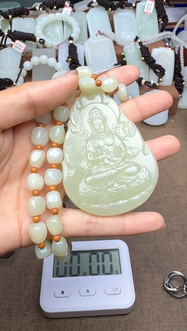 和田玉未镶嵌颈饰和田玉挂件