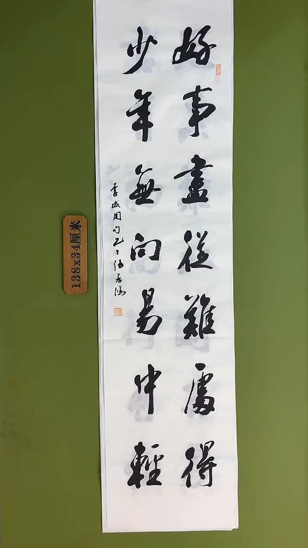 书法书法 张若鸿 尺寸138cm*34cm