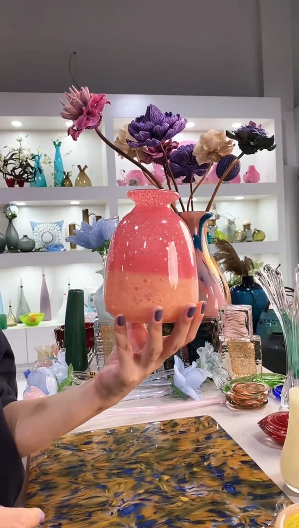 慕忆家手作琉璃花瓶瑕
