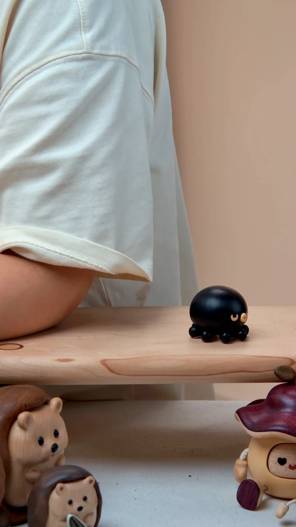 完***者完美主义者 紫光檀章鱼微瑕