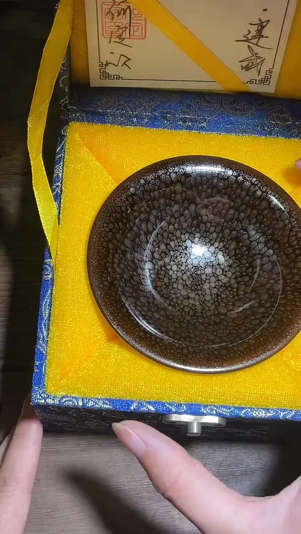 茶盏何定欣 薄胎金鹧鸪主人杯茶杯天目盏高端茶器品茗杯