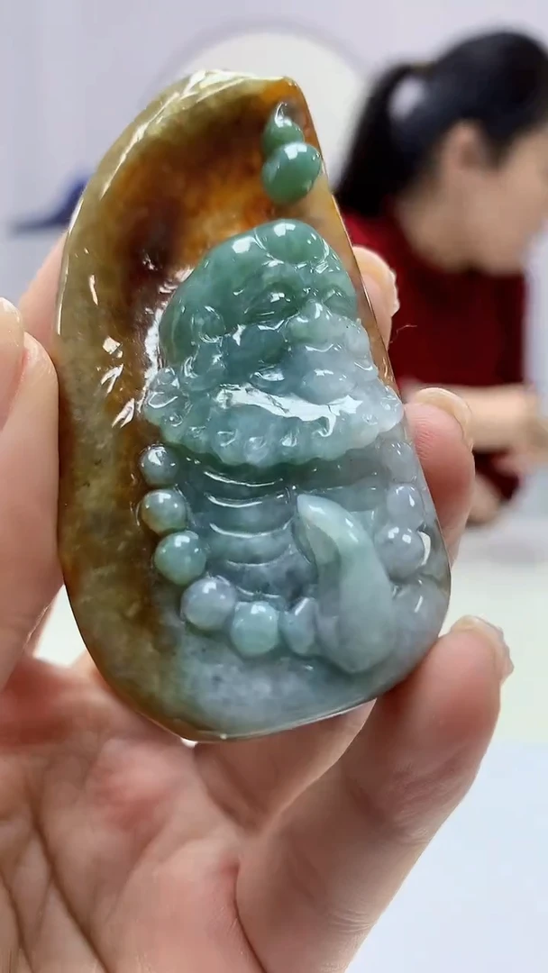 【闪购商品】定制翡翠未镶嵌4902ms-毛货121达摩