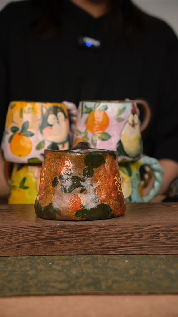 摆件泥垚手作 景德镇手工手绘器物