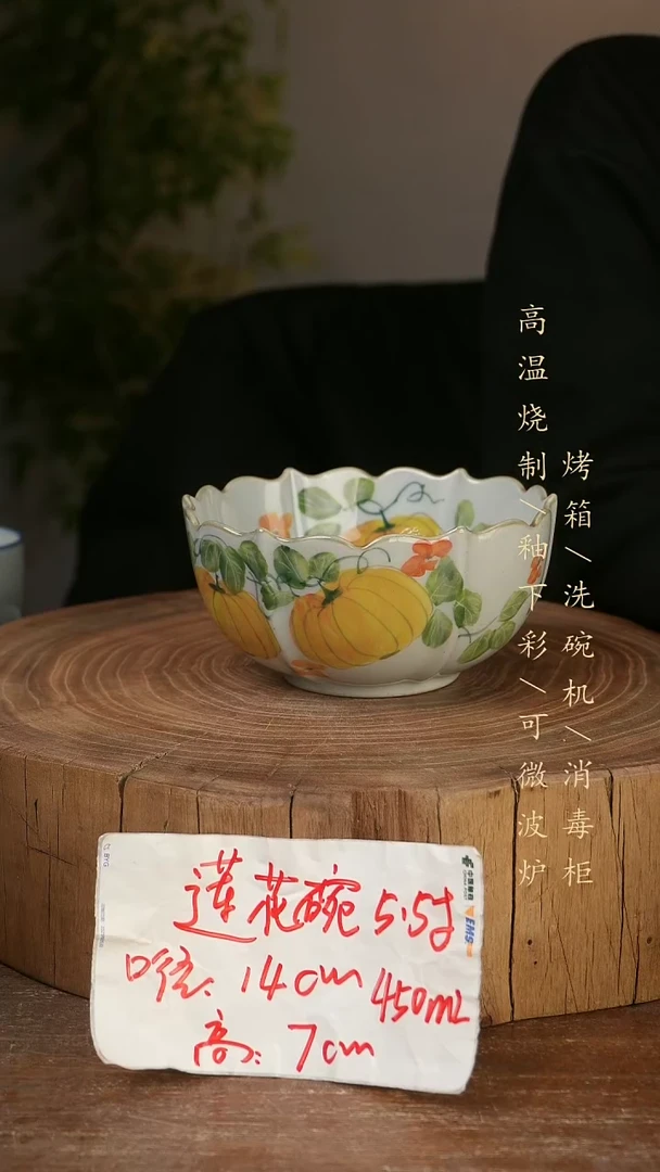 碗瓷景德镇手工手绘高温瓷釉下彩