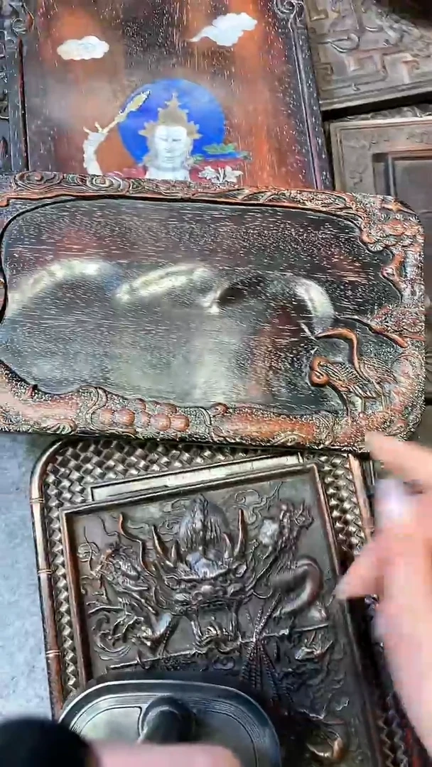 木紫檀雕刻板一物一拍以直播间为准