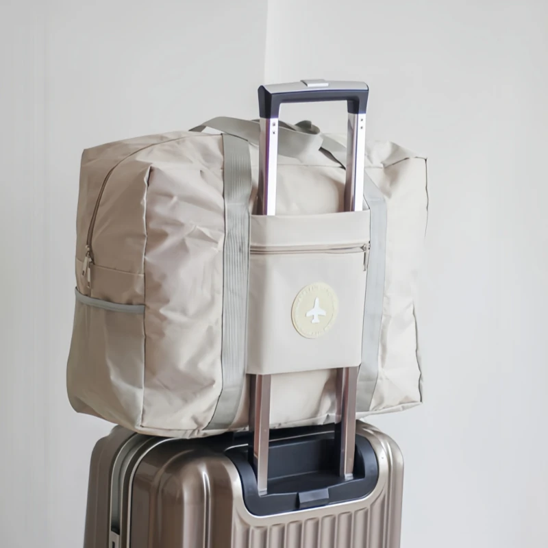 大容量旅行包女可折叠行李待产包收纳袋子便携手提简约短途拉杆包