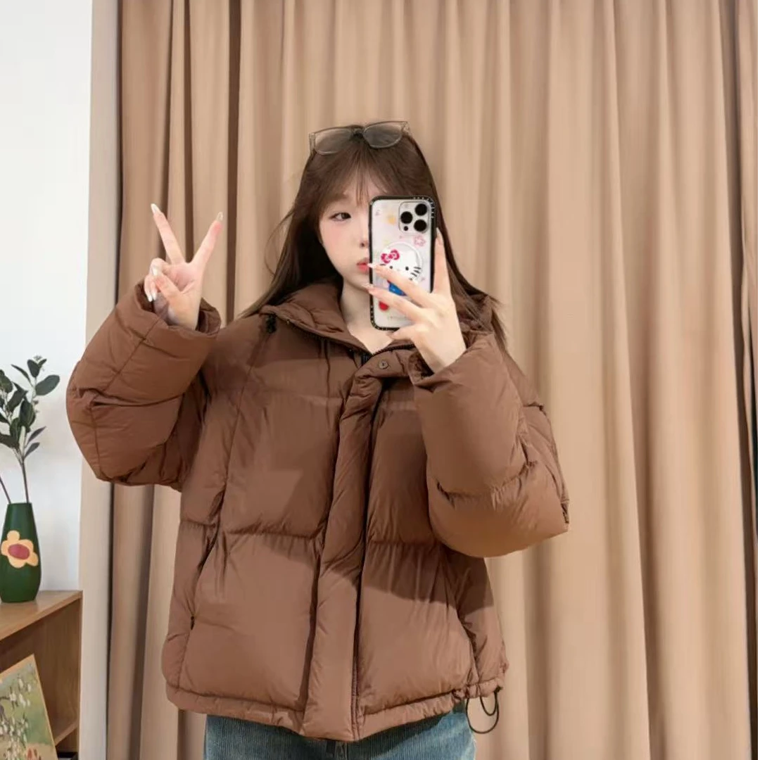 85280余小鱼【小板栗】两色连帽拉链下摆抽绳休闲保暖冬羽绒服女装