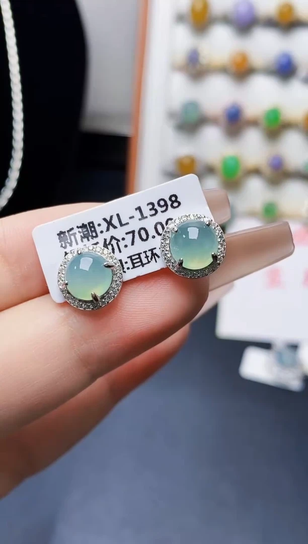 银S925镶嵌戒指翡翠0130