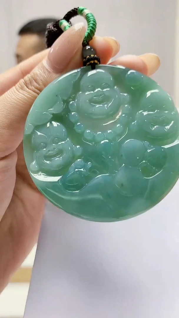 未镶嵌定制翡翠4898MM-毛货挂件74