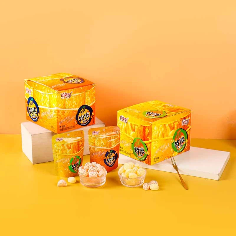 利强特浓厚芒糖橘瓣糖36g芒果味橘子香橙味硬糖果独立小包装