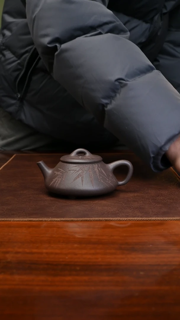 【闪购商品】紫砂茶壶天青任瓢170cc