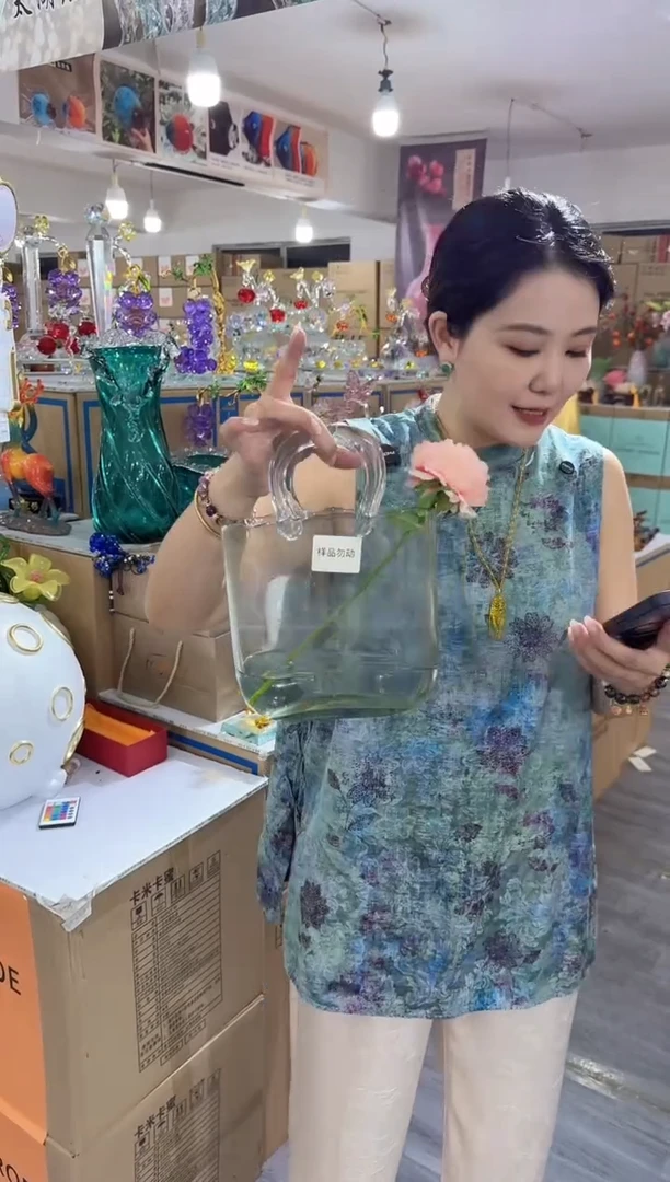琉璃瑞直花瓶花器S-晚6