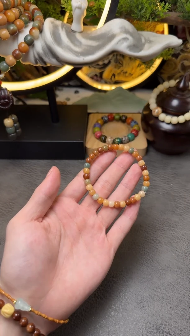 菩提根/象牙果手串菩提根稻香玉米桶珠单圈