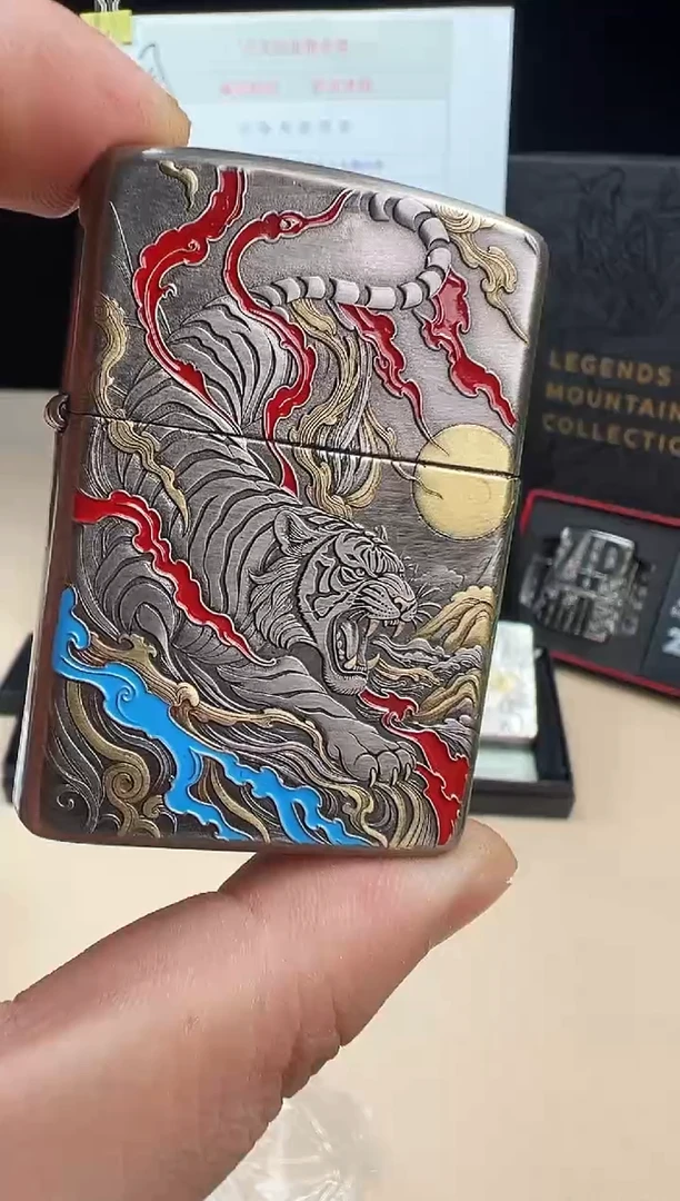 钢豹富-3D盔甲熏银鎏金紫铜-三色电镀填漆