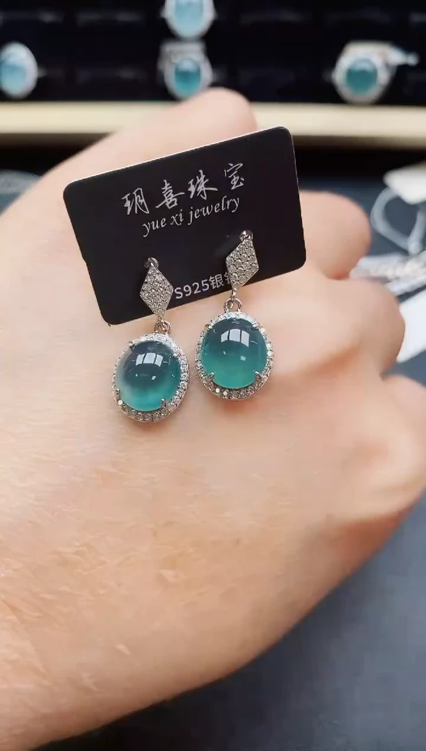 翡翠戒指银S925镶嵌321321