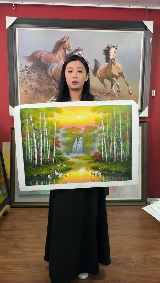 油画【67号】约53*35cm丨朝鲜原创纯手绘孤品油画丨顺丰包邮