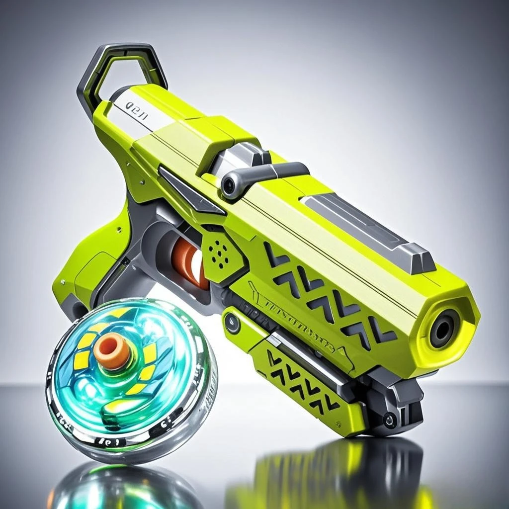 魔幻陀螺枪发射器儿童玩具枪旋转拉线陀螺枪对战男孩玩具闪光合金